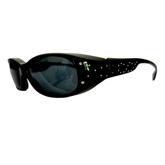 SOLAR SHIELD POLARIZED RHINESTONE SUNGLASSES - Picture 1 of 9